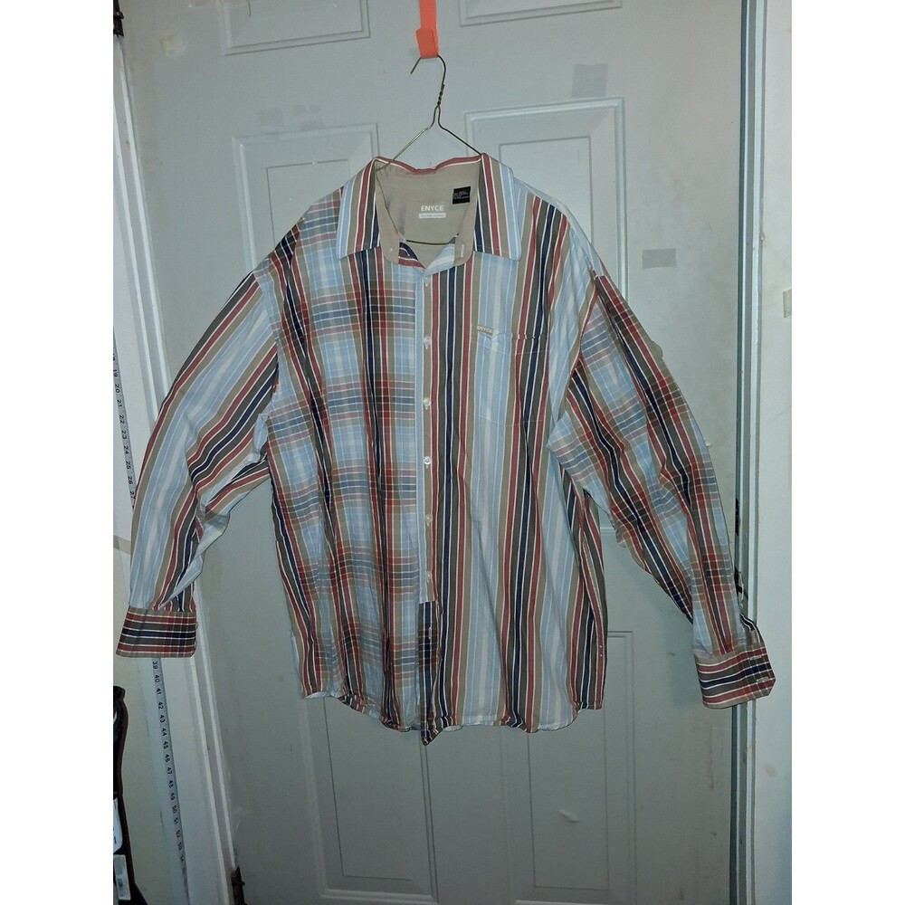 Vintage Enyce Mens Button Down Shirt XXL Multi Color Hip Hop Y2K Long Sleeve